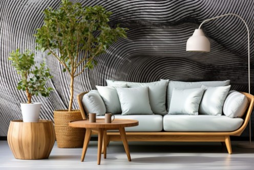 Picture of Background texture of the shining metal surface The curved plate is made of iron