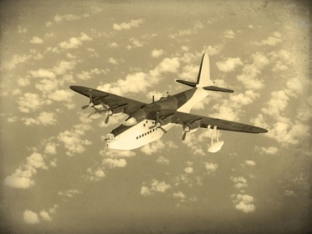 Picture of Artists recreation of World War 2 vintage flying boat used by the allies as a scout and bomber