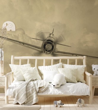 Poza cu Vintage style image of World War 2 era fighter plane known as Geroge by the allies