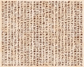 Afbeeldingen van Egyptian ornaments and hieroglyphs