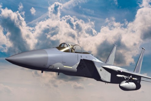 Image de F-15C Eagle 3D illustration model in flight