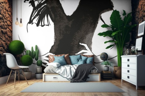 Image de Fashion woman model with a black hat