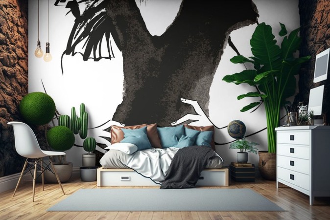 Image de Fashion woman model with a black hat