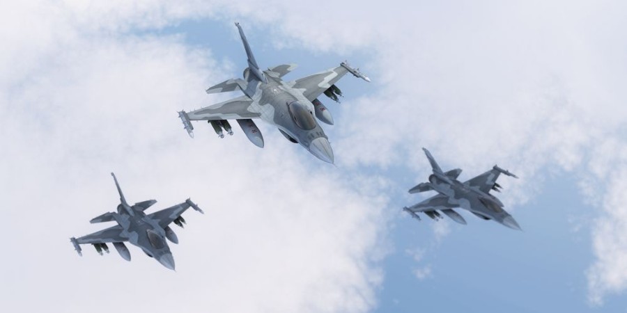 Picture of Fighter jet  3d render