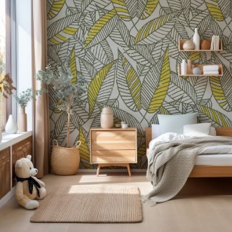 Afbeeldingen van Seamless Floral Leaf Pattern