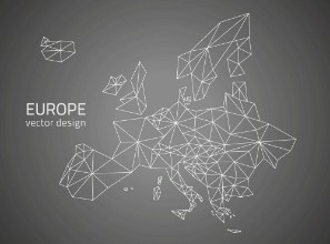 Εικόνα της Europe vector black outline map