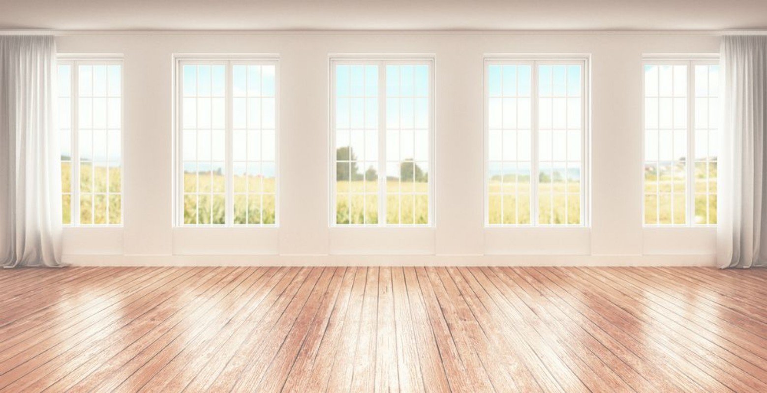 Image de Stanza con finestre luminose parquet 