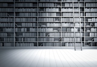 Picture of Library room in black and white