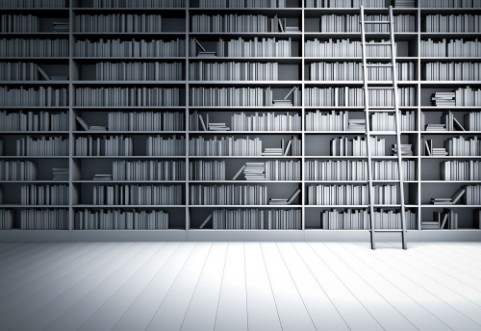 Picture of Library room in black and white