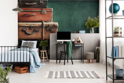 Picture of Vintage Pile Ancient Suitcases Design Long Format