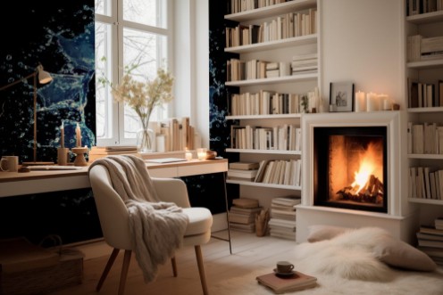 Picture of Round Shape Of Splashing Water On Black