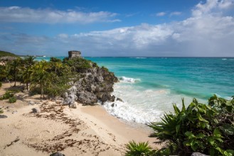 Picture of Beautiful scenario in Tulum Ruins in Mexico Cancun area