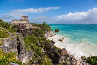 Picture of Beautiful scenario in Tulum Ruins in Mexico Cancun area