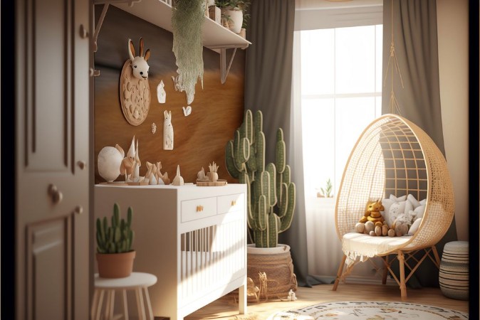 Afbeeldingen van Funny rabbit with carrot on wooden background