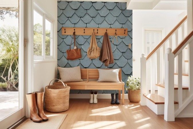 Afbeeldingen van Schiefer an einem Schieferdach und Schieferfassade