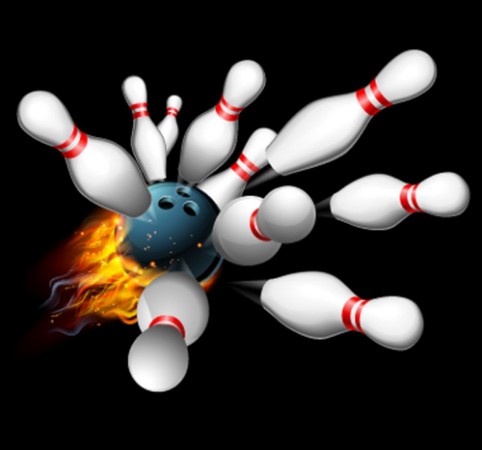 Afbeeldingen van Bowling Strike Concept