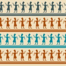 Picture of Tribal art Egyptian ethnic seamless pattern 