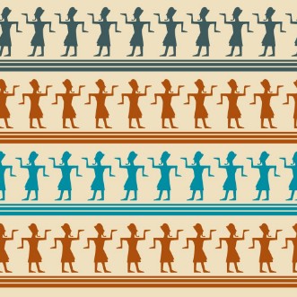 Picture of Tribal art Egyptian ethnic seamless pattern 