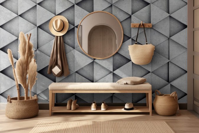 Afbeeldingen van Concrete prism as a background 3D rendering