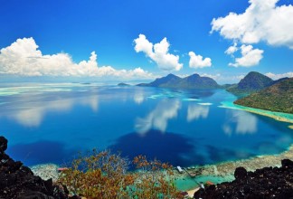 Picture of Malaysia Sabah Borneo Scenic View of Tun Sakaran Marine Park tropical island Bohey Dulang Semporna Sabah