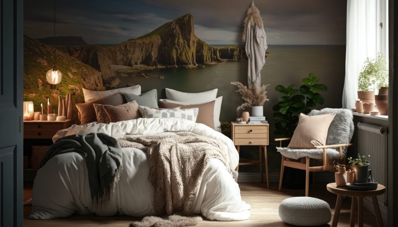 Picture of Cliffs of Neist Point Cape and lighthouse Isle of Skye Scotland