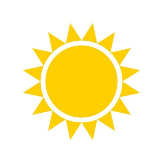 Picture of Yellow sun icon