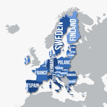 Slika Vector map of European Union Brexit European Union without Uni