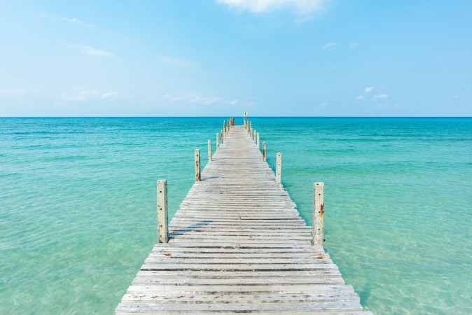 Picture of Wooden bridge to the ocean
