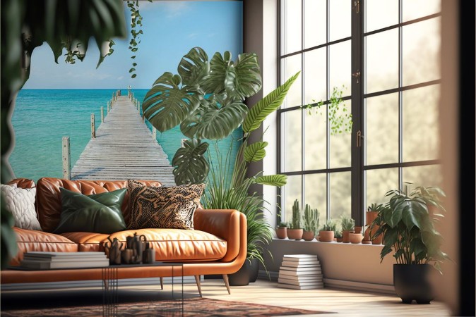 Picture of Wooden bridge to the ocean