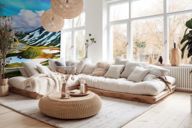 Picture of Mountain peaks covered with snow The works in the style of wate