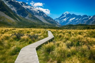 Afbeeldingen van Mount cook from the Hooker Valley Mt cook is New Zealand highest Mountain
