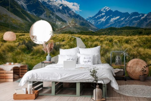 Picture of Mount cook from the Hooker Valley Mt cook is New Zealand highest Mountain