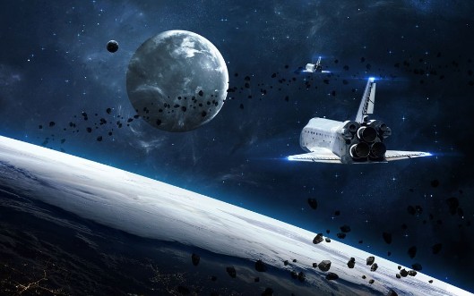 Afbeeldingen van Universe scene with planets stars and galaxies in outer space showing the beauty of space exploration Elements furnished by NASA