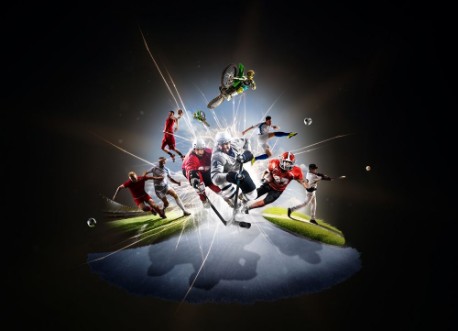 Picture of Multi sports collage soccer basketball hockey footbal baseball dirt bike