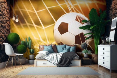 Picture of Soccer ball in goal