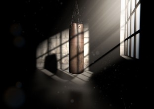 Picture of Vintage Leather Punching Bag