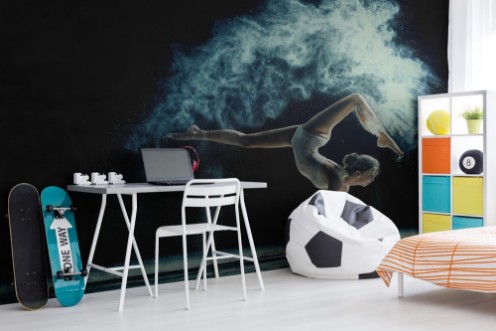 Bild på Graceful woman dancing in cloud of dust