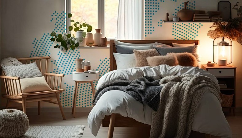 Afbeeldingen van Europe map radial dot pattern Blue dots going from the center outwards and form the silhouette of the European Union area Illustration on white background