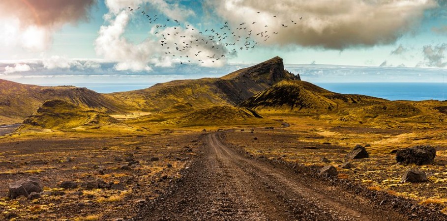 Picture of Scenic road and surreal landscape at the Highlands of the Snaefellsnes peninsula
