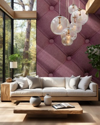 Afbeeldingen van Pink capitone tufted fabric upholstery texture