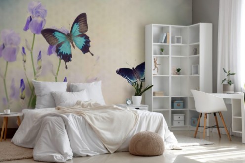 Picture of Flowers and Butterflies