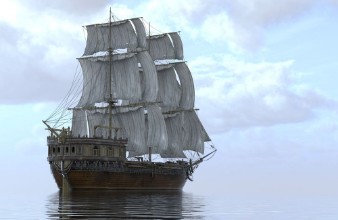 Picture of 3D Illustration Sailboat On The Sea