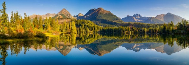 Picture of High resolution panorama of the lake in Strbske PlesoHigh TatrasSlovakia