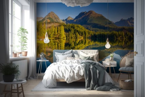 Picture of High resolution panorama of the lake in Strbske PlesoHigh TatrasSlovakia