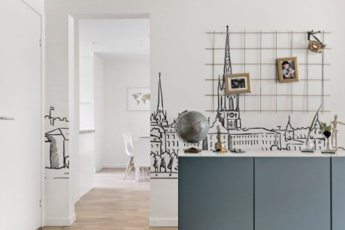 Afbeeldingen van Stockholm Panorama Famous Outline Landmark Sketch