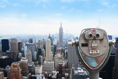 Picture of New York Central Park view point telescope from Rockefeller building