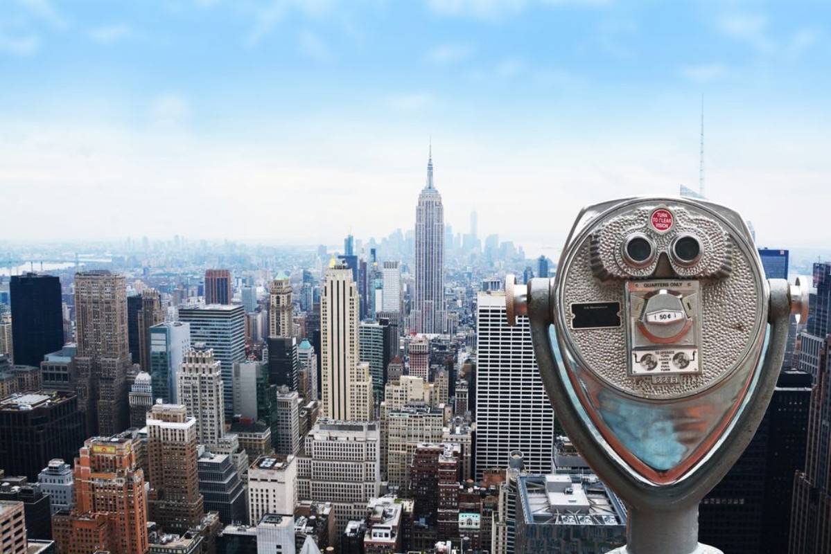 Image de New York Central Park view point telescope from Rockefeller building