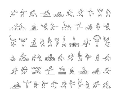 Kép Vector line sports icons
