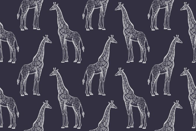 Afbeeldingen van Seamless pattern with African giraffes