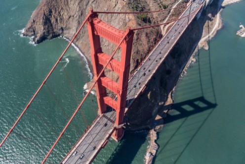 Picture of Golden Gate Bridge Tower and Marin Headlands Aerial